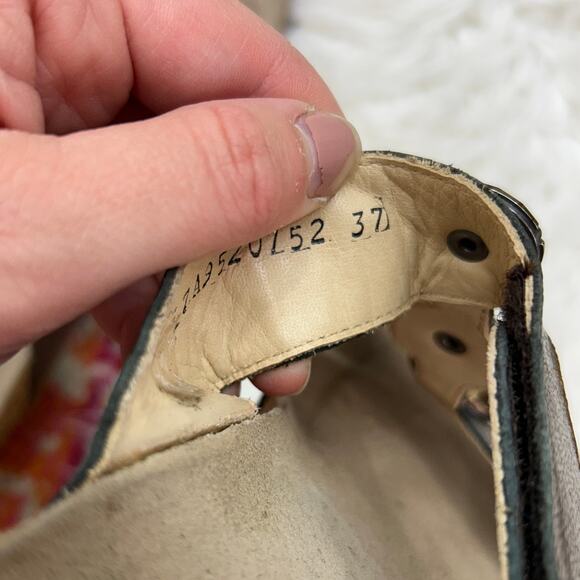 $185 Mephisto Brown Slip On Slide Leather Footbed Sandal 37 / 7 Summer Casual - Picture 6 of 7